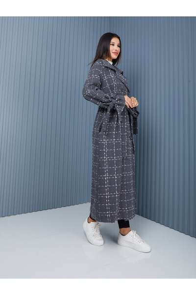 SahraAfra Oversize Coat - Plaid Patterned