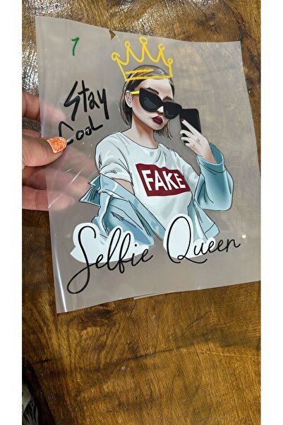 Gönülden Tasarım Tricou imprimat Basuk 22x17 cm pentru fată - Selfie Stick cu...