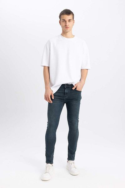 DeFacto Super Skinny Extra Skinny Fit Κανονική μέση Extra Skinny Leg Τζιν παντελόνι Z6298az23sp