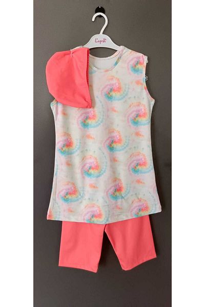 Bilge Trend 3-Piece Hijab Swimsuit Set for Girls - Top, Bonnet, Leggings