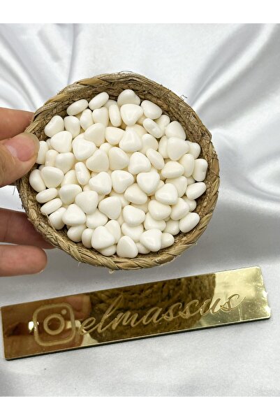 Elmas süs ŞEKER KALPLİ MEYVE AROMALI DRAJE BEYAZ 1kg