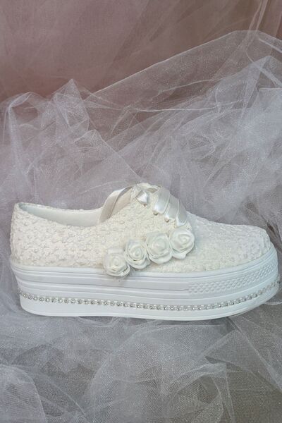 Berush Bride Весільні туфлі з середньою підкладкою та камінцями на підборах - Серія 200