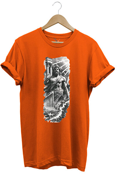WİDİ Grčka mitologija Parthenon Zeus Štampano Minimalni regularni kroj 100% p...