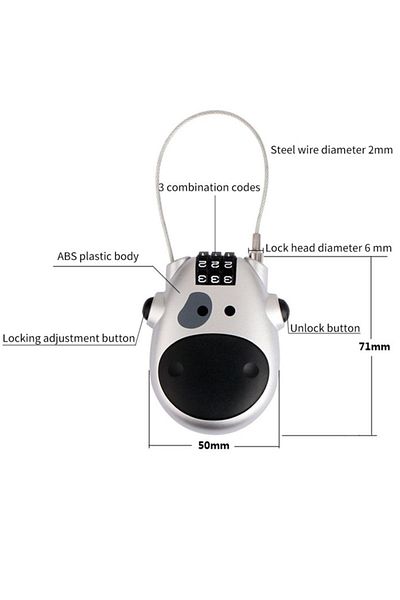 KAPINDA AVM Cow Figured Encrypted Helmet - Bicycle Scooter Bag