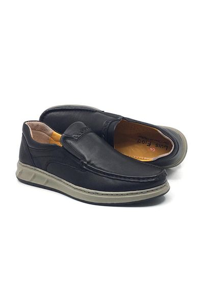 Luis Figo Men's Orthopedic Loafers - 100% Genuine Leather, Comfortable Casual Shoes, Large Shoes 40-48