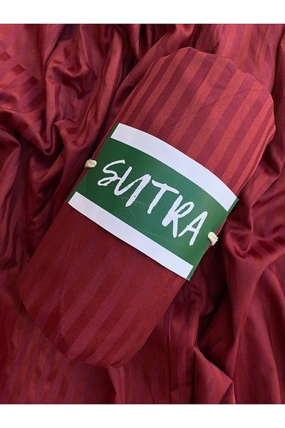 sutra 100% Cotton Satin Double Elastic Sheet Set Set