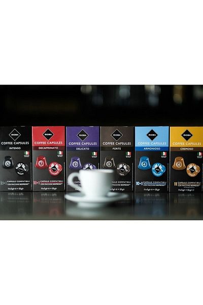 Rioba Capsule Coffee Espresso Delicato 11pcs Capsule Coffee Harmony of Espresso and Cocoa