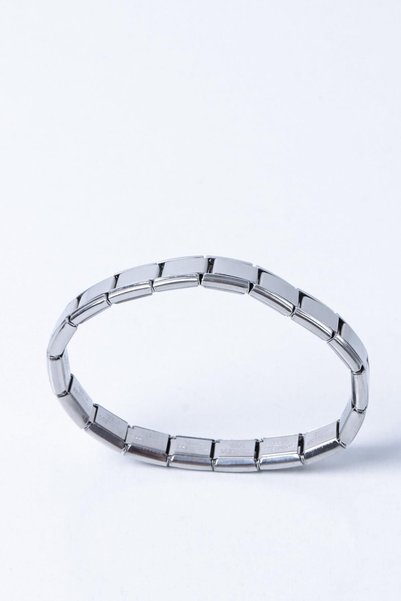 Pikas Unisex Italian Charm Steel Bracelet