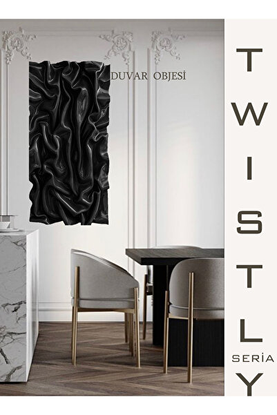 Genel Markalar Twistly Cosmo Crinkly  Parlak Kıvrımlı Modern Tablo Sanatı Duvar Dekorasyon Kabartma Tablo