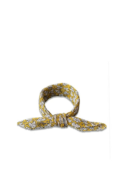 HER YAŞ GÜZEL Sarı Çiçek Detaylı Pileli Bandana