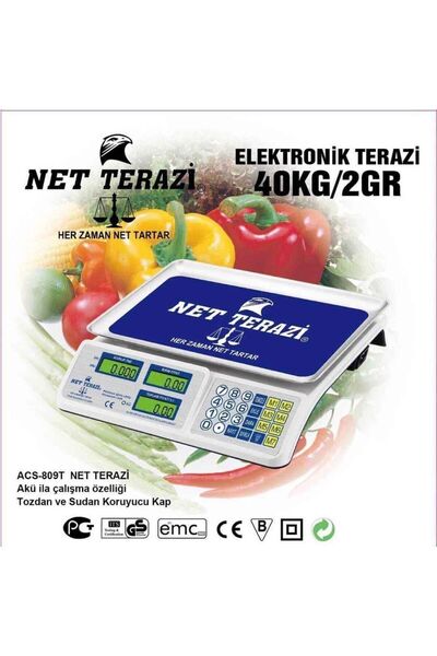 gold honey Market Pazarcı Ve Kasap Terazisi 40 Kg Kapasiteli Elektronik Dijit...