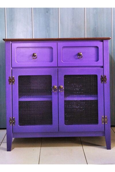 VİLLAÇAM AHŞAP TELLİ DOLAP MOR TEL DOLAP