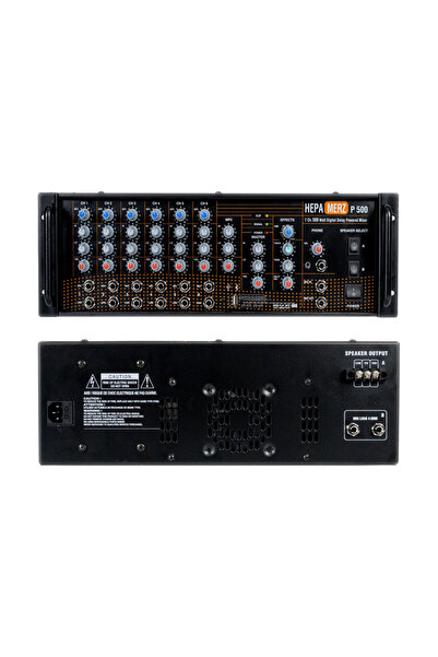Hepa-Merz P500 Profesyonel Power Mixer Anfi 500W Ekholu 100V/8 Ohm Usb Bluetooth