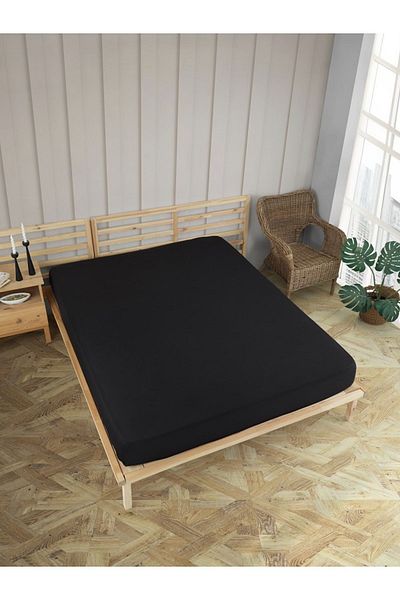 uykulife home collection Uykulife Gold Series - Single Black Elastic Sheet