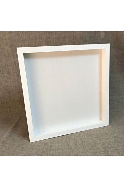 partikutum Cam yoktur .Ahşap Beyaz Pano Çerçeve 35x35 cm Pa03