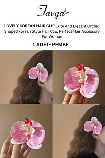 TAVGA Cute Korean Orkide Çiçeği Süslü Çok Amaçlı Pens Toka