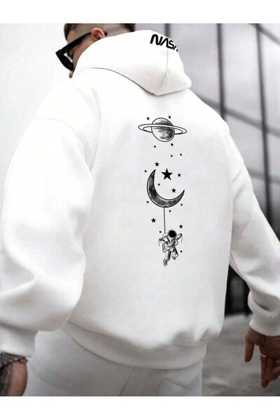 ZEMLİYA Φούτερ Unisex Oversize Μαύρη κουκούλα