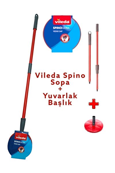 Vileda Spino Ultra Yedek Sopa + Yuvarlak Plastik Başlık