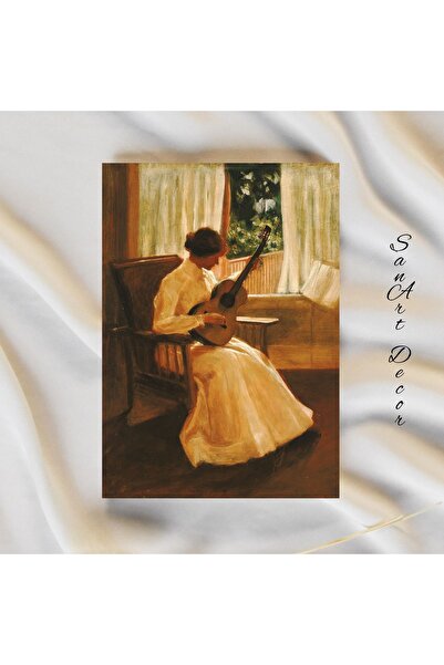Sanart Vintage ζωγραφική με κορνίζα, ελαιογραφία, ζωγραφική με κορνίζα, καλλιτεχνική διακόσμηση, ζωγραφική μουσικής
