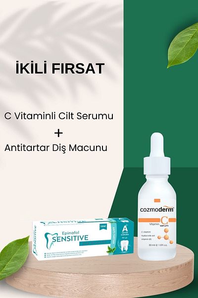 Epinafol Sensitive Toothpaste 90 gr Cozmoderm Vitamin C Serum 30 ml