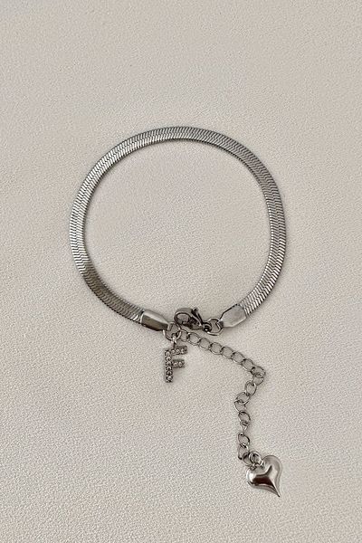 Okko Store Steel Letter Italian Chain Bracelet