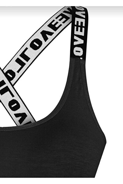 NARIYA Жіночий бавовняний напівспортивний бюстгальтер, зручний бюстгальтер з підкладкою, товсті бретелі, з написом, спортивний бюстгальтер, бюстгальтер для спортсменок