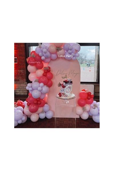 LOTUS PARTY 60 Pieces Fuchsia, Lilac and Pink Balloon Chain Set