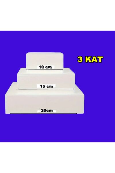 Uyarstrafor 3 Kat Strafor Kare Maket Pasta 10x15x20 cm
