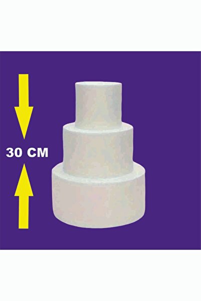 Uyarstrafor 3 Katlı Strafor Maket Pasta 14x18x24 cm