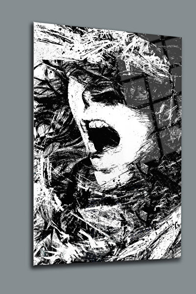 glassartdesign Pictură pe sticlă cu desen de țipături