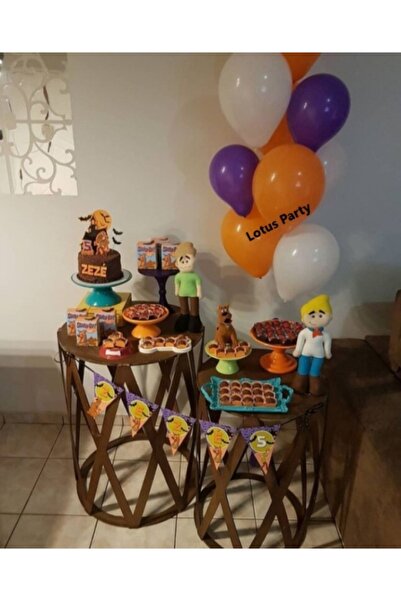 LOTUS PARTY 10 Pieces Orange, Purple and White Balloon Set