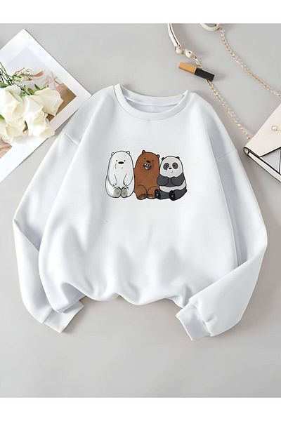 Serays moda Hanorac pentru fete/băieți cu imprimeu Kafadar Bears