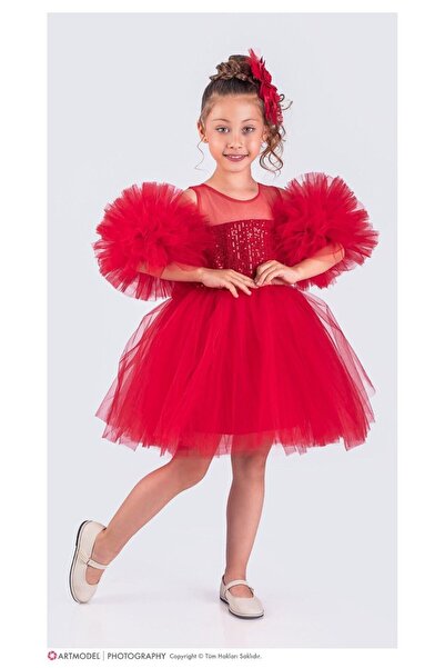 Bisahane Rochie de seară roșie pentru fete