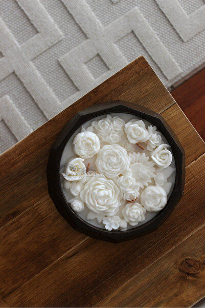 Milky Way Home Art Flower Bowl / Brown /Çiçek kasesi /Kase İçinde Soya Mumu /...