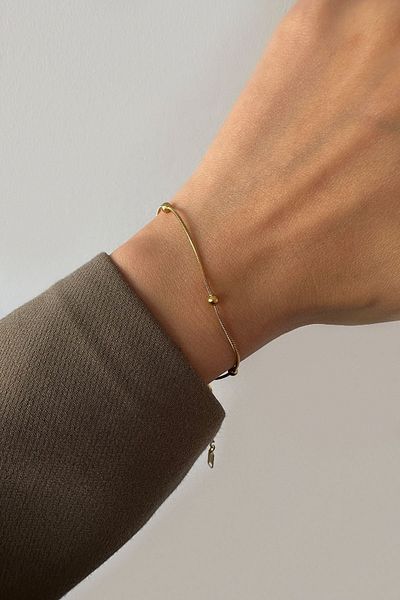 Okko Store Steel Ball Chain Letter Bracelet