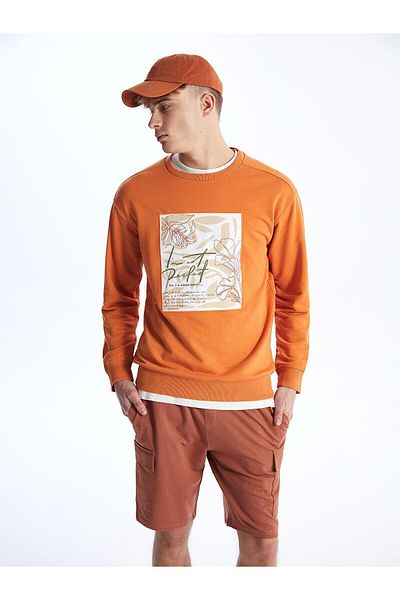 LC Waikiki Ανδρικό φούτερ XSIDE - Crew Neck, μακρυμάνικο, εμπριμέ