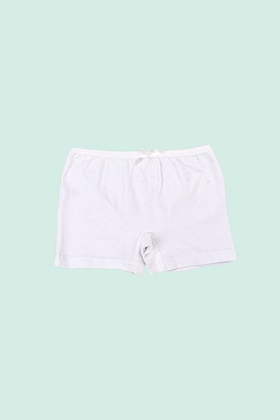 Ceylanoğlu Girl's White Lycra Boxer 3-Piece