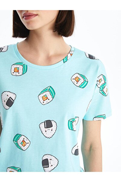 LC Waikiki LCW Young Women's Shorts Pajamas Set - Crew Neck, Short Sleeve