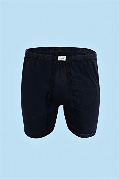 Ceylanoğlu Erkek Likralı 6'lı SİYAH Penye Süprem Erkek Paçalı Boxer