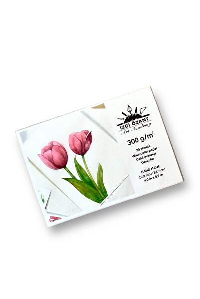 İzgi ozant art academy 300gr Cold Pressed Handmade Watercolor Block Book - 20 Sheets, A6 Fine Texture