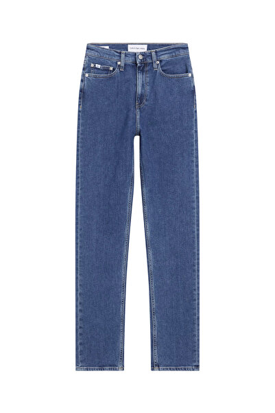 Calvin Klein Kadın AUTHENTIC SLIM STRAIGHT Jean Pantolon-Mavi