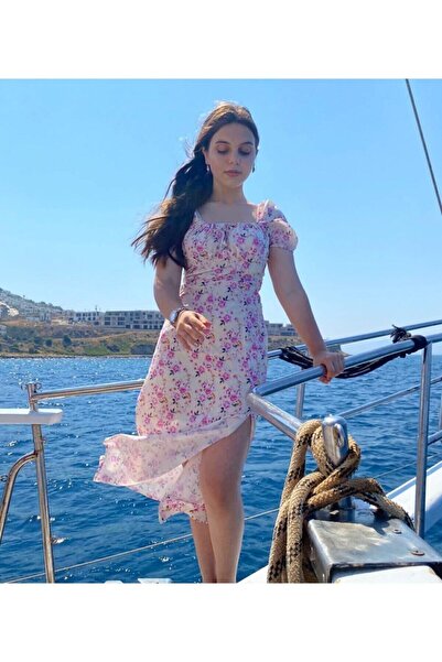 ikihece Chicstyles Kleid mit Schlitz vorne