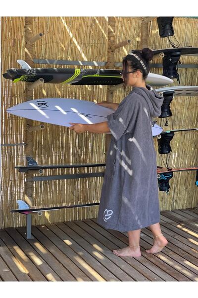 Sole Rosa Solerosa Surf Towel Poncho Gray