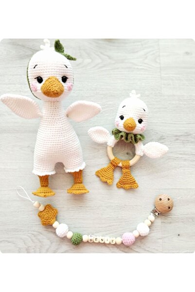 Damla Amigurumi Ördek Paffi - 3lu set