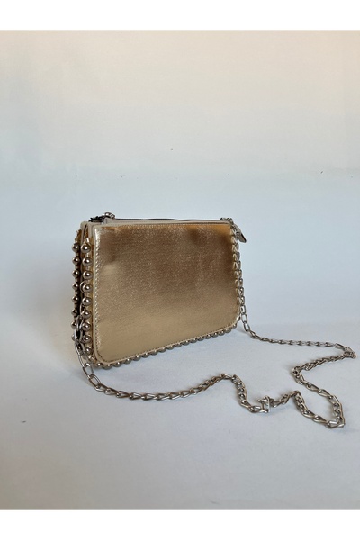 melecco Geantă portofel pentru femei cu împânzire aurie - Piele artificială v...