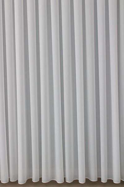 Vinaldi WhiTe Tulle CurTain - Plain Plain anD Black PleaT