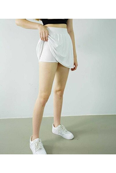 BİQ & TAQ BUTİK Φούστα τένις με πλισέ λογότυπο και σορτς μέσα