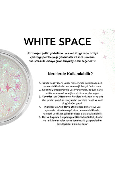 The Glitter Lab Jel Formlu Parlak Glitter  White Space