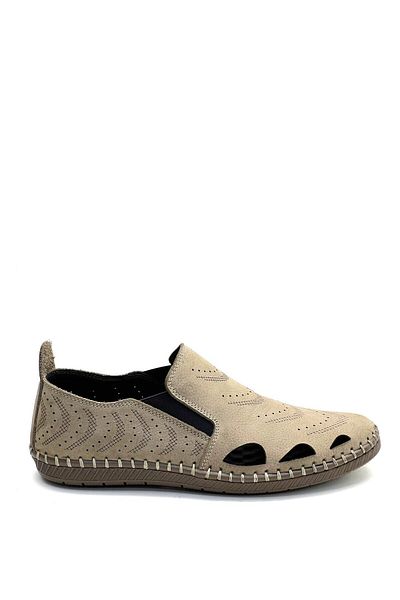 grado Genuine Leather Men's Summer Perforated Shoes Sand Color 1000-17