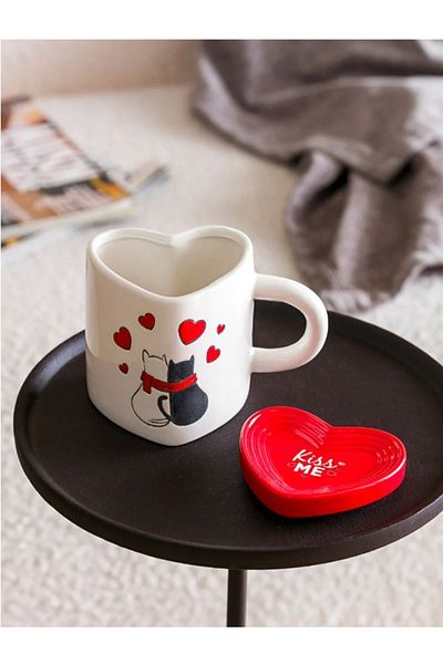 LC Waikiki LCW HOME Heart Figured Porcelain Mug 400 Ml